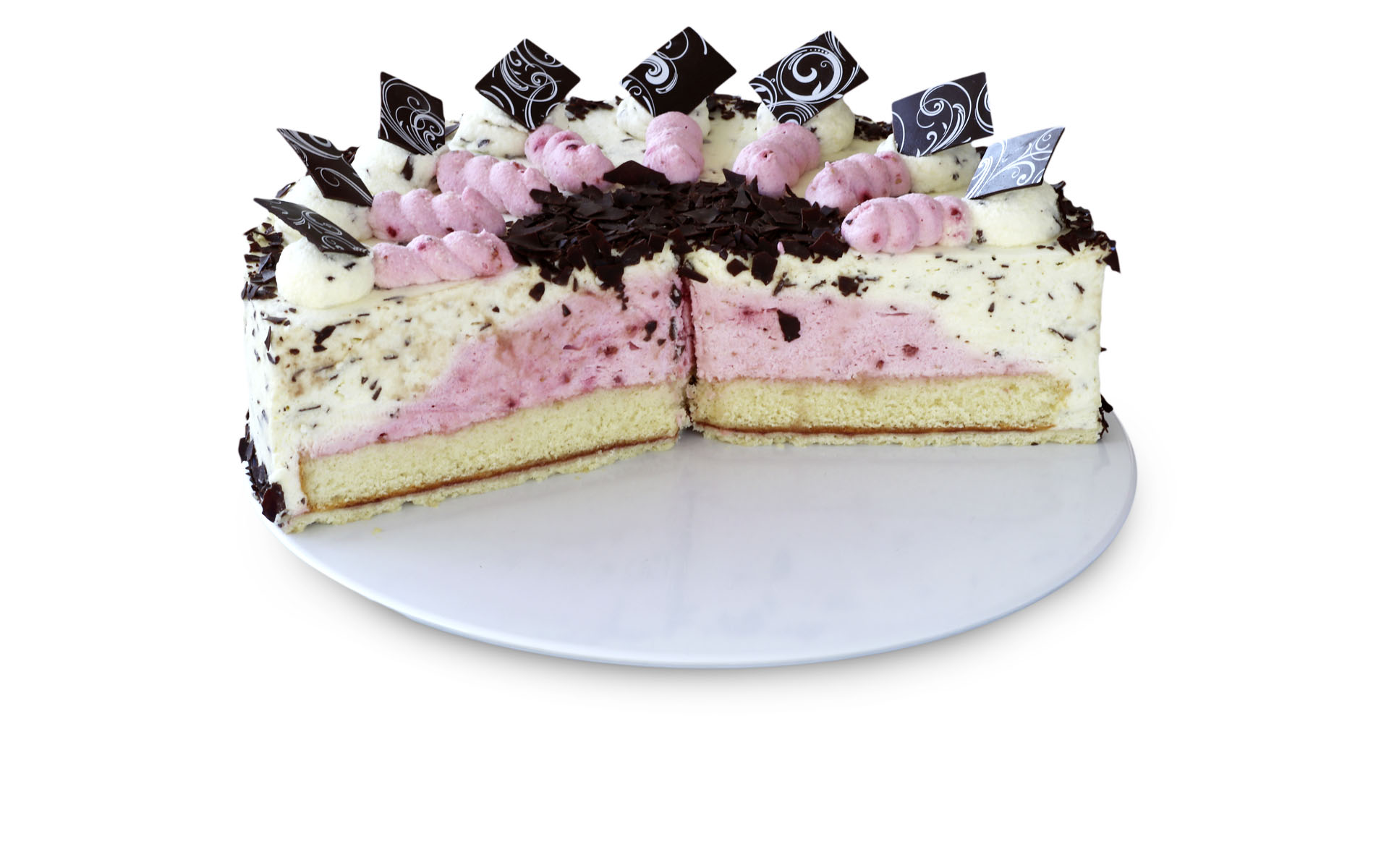 Himbeer-Stracciatella-Torte